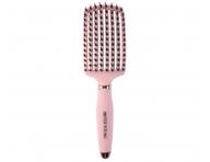 Kart�� na roz�es�v�n� a fouk�n� vlas� s kan��mi a nylonov�mi �t�tinami Sister Young Ovia Hair Brush - sv�tle r��ov�