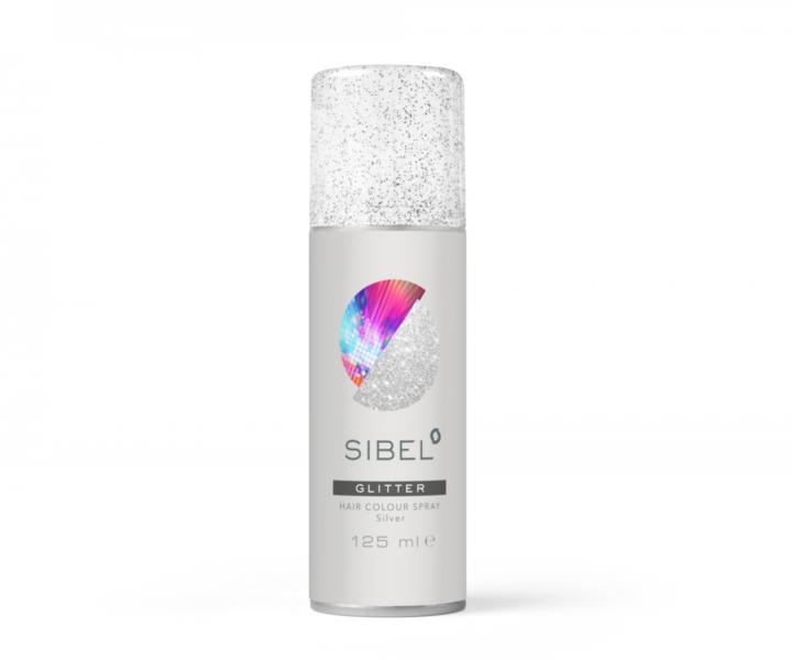 Barevný sprej na vlasy Sibel Hair Colour - stříbrné třpytky