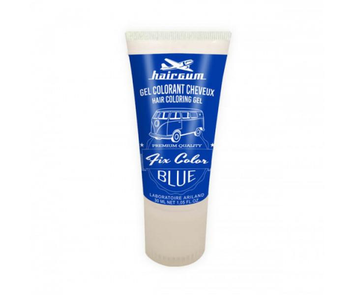 Barvící gel na vlasy Hairgum Fix color - modrý