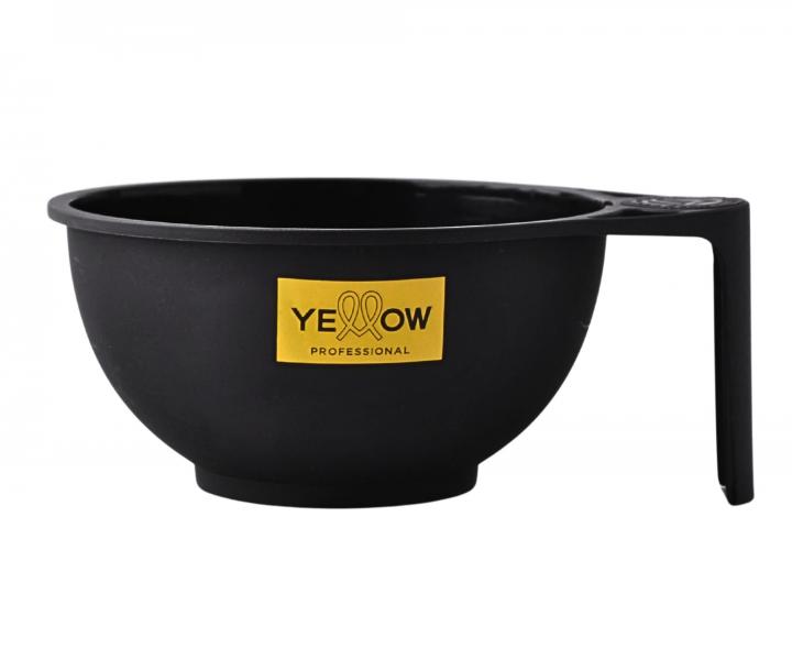 Plastov� miska s ru�kou na m�ch�n� barev Yellow Professional - 300 ml, �ern�