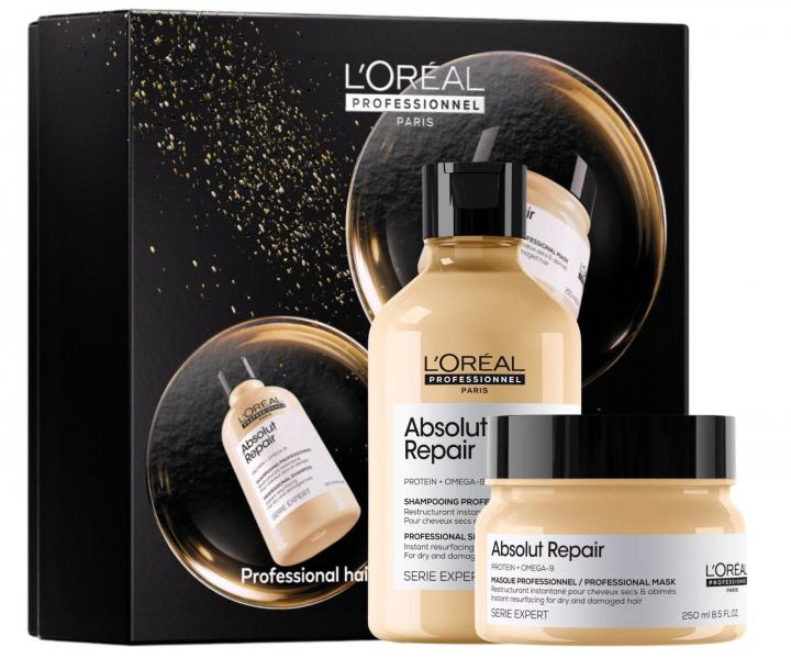 D�rkov� sada pro pro such� a po�kozen� vlasy Lor�al Professionnel Serie Expert Absolut Repair Duo