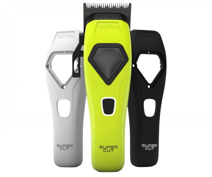 Profesion�ln� st�ihac� strojek na vlasy s vym�nn�mi kryty Rovra Super Cut Professional 5209 - neonov� zelen�/b�l�/�ern�