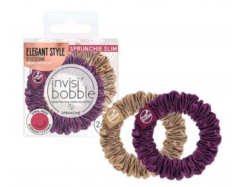 Ozdobn spirlov gumiky Invisibobble Sprunchie Slim The Snuggle is Real - 2 ks