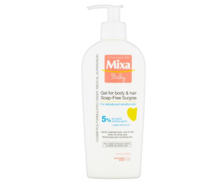 Vyživující mycí gel na tělo a vlásky pro děti Mixa - 400 ml