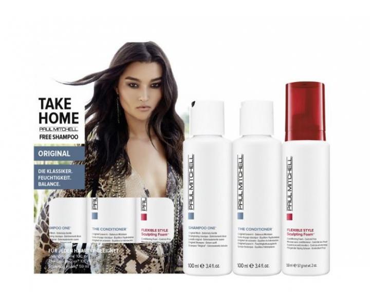Cestovní sada pro jemné vlasy Paul Mitchell Original + šampon Paul Mitchell 100 ml zdarma