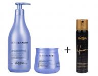 Sada pro neutralizaci blond vlasů Loréal Blondifier + lak Infinium 75 ml ZDARMA