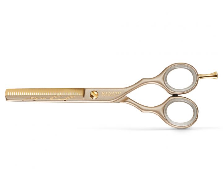 Efilační nůžky Kiepe Luxury Premium Gold 5,5" zlaté, 38 zubů