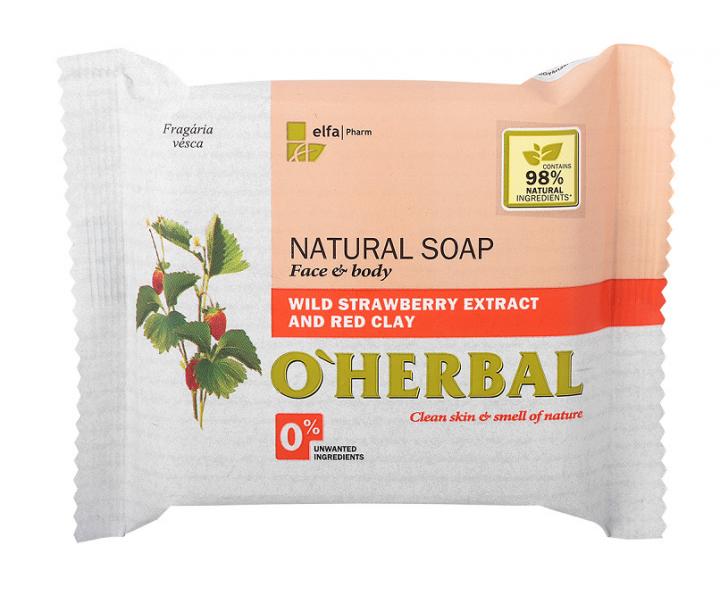 Prodn mdlo pro cel tlo s lesn jahodou a ervenou hlnou O`Herbal Strawberry - 100 g