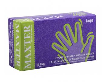 Latexové rukavice pro kadeřníky Maxter 100 ks - L