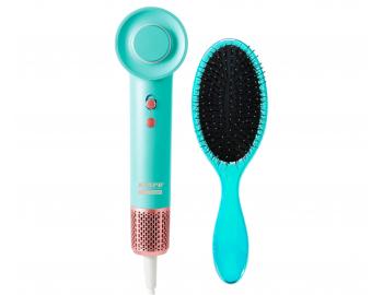 F�n na vlasy Kiepe Professional Home Precision BLDC Hair Dryer - 1100 W, tyrkysov� + kart�� Kiepe zdarma