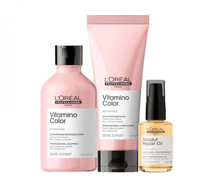 Sada pro barvené vlasy Loréal Professionnel Serie Expert Vitamino Color + olejová péče 30 ml zdarma