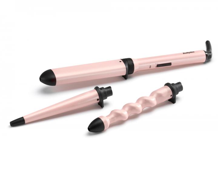 Multifunkční kulma na vlasy Babyliss Curl and Wave Trio Styler - růžová