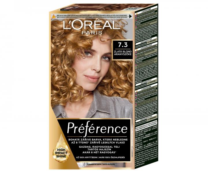 Permanentn� barva Lor�al Pr�f�rence 7.3 zlat� blond