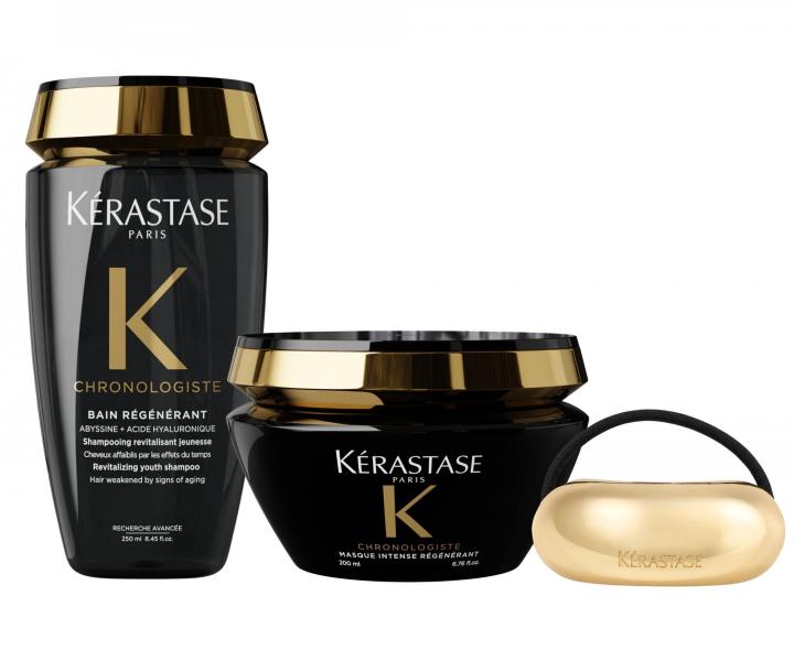 Revitaliza�n� hydrata�n� sada pro st�rnouc� vlasy K�rastase Chronologiste + ozdobn� gumi�ka zdarma