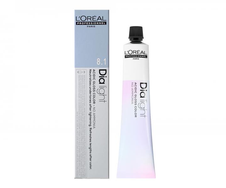 Přeliv na vlasy Loréal Dialight 50 ml - odstín 8.1 blond světlý popelavý