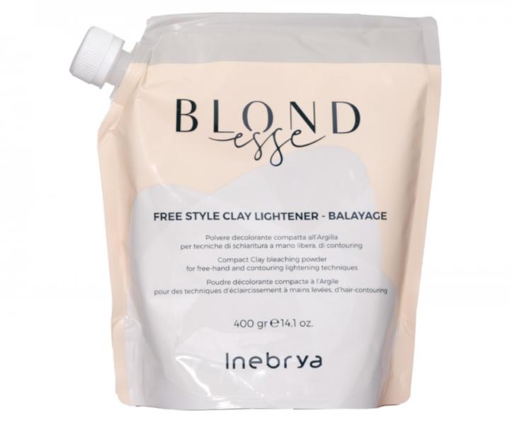 Zesvtlujc pudr pro techniku voln ruky Inebrya Blondesse Free Style Clay Lightener Balayage - 400 g