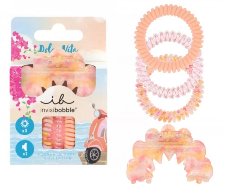 Sada sk�ipce a spir�lov�ch gumi�ek Invisibobble Summer in Capri Dolce Vita