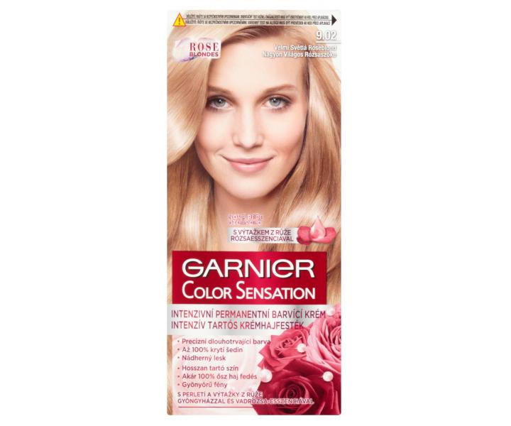 Permanentn barva Garnier Color Sensation 9.02 velmi svtl roseblond