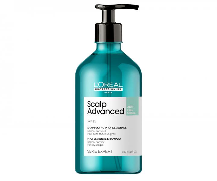 Šampon pro mastící se vlasovou pokožku Loréal Professionnel Scalp Advanced Anti-Oiliness - 500 ml