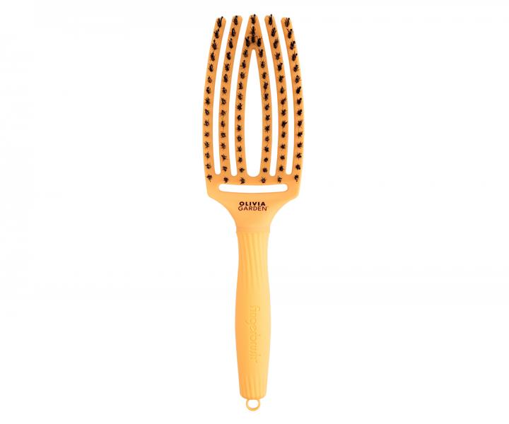 Kartáč Olivia Garden Fingerbrush Combo Medium - oranžový