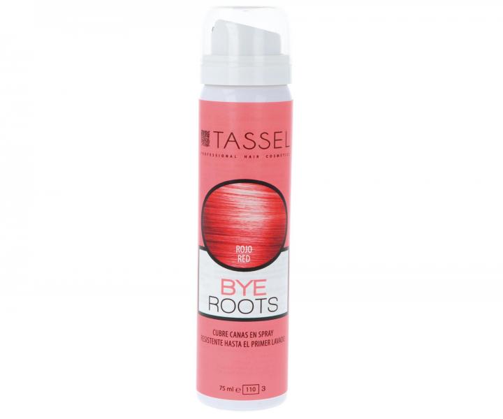 Sprej pro zakrytí odrostů Tassel Cosmetics Bye Roots - 75 ml, červená