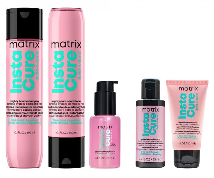 Sada pro obnovu po�kozen�ch vlas� Matrix Instacure Build-A-Bond + �ampon 75 ml a kondicion�r 50 ml zdarma