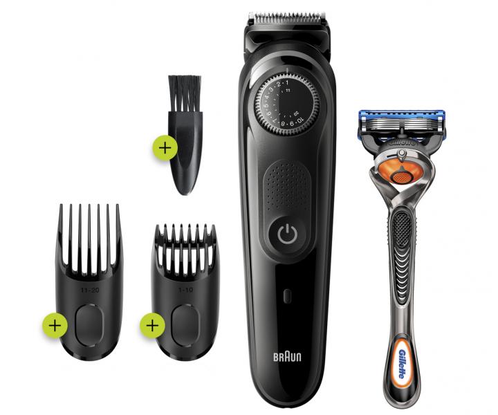 Holicí strojek na vousy Braun BT5242+ zdarma holící strojek Gilette Fusion 5 ProGlide