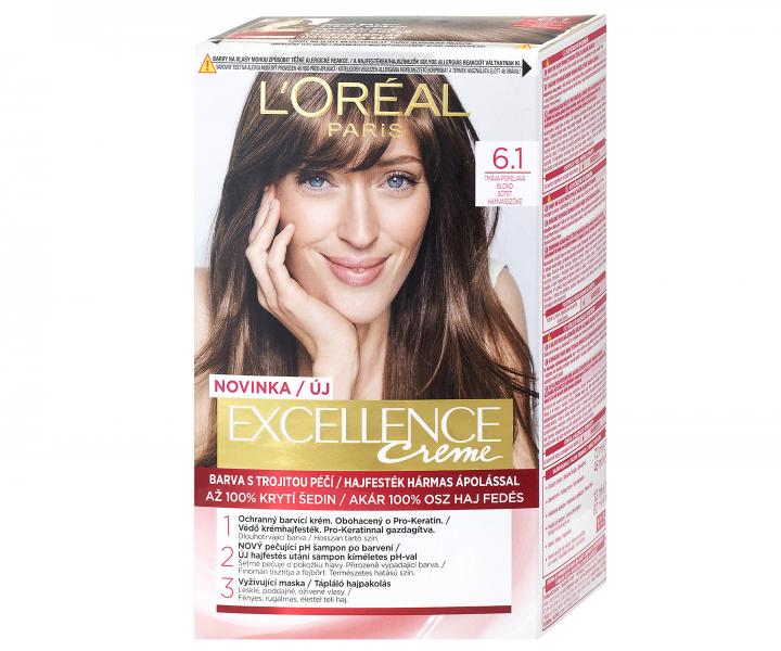 Permanentn barva Loral Excellence 6.1 tmav popelav blond