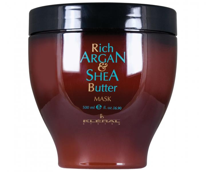 Hydratan maska pro such vlasy Klral Rich Argan & Shea Butter - 500 ml