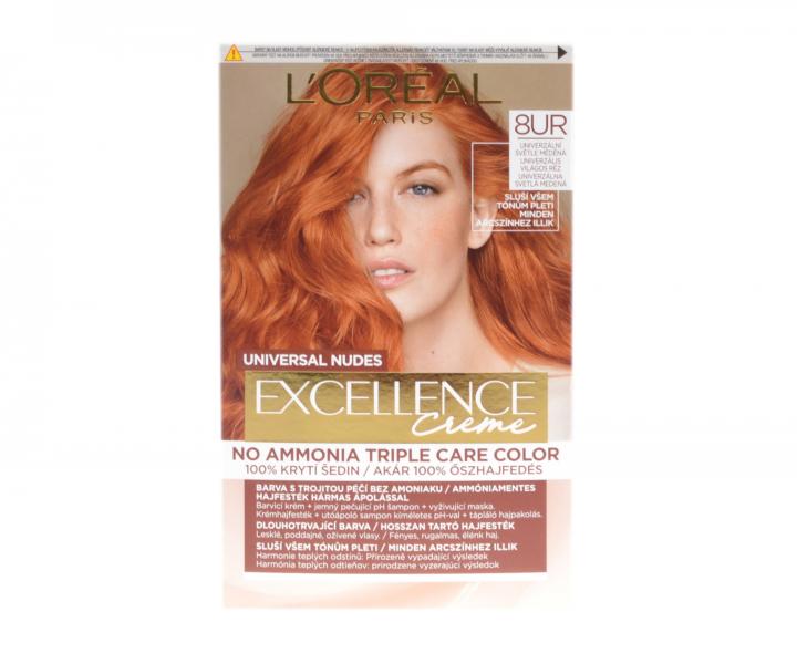 Permanentní barva Loréal Excellence Creme - 8UR univerzální světle měděná