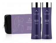 Dárková sada pro hydrataci suchých vlasů Alterna Caviar Anti-Aging Replenishing Moisture + taštička zdarma