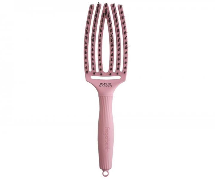 Kartáč Olivia Garden Fingerbrush Combo Medium ThinkPink Soft Pink - jemně růžový