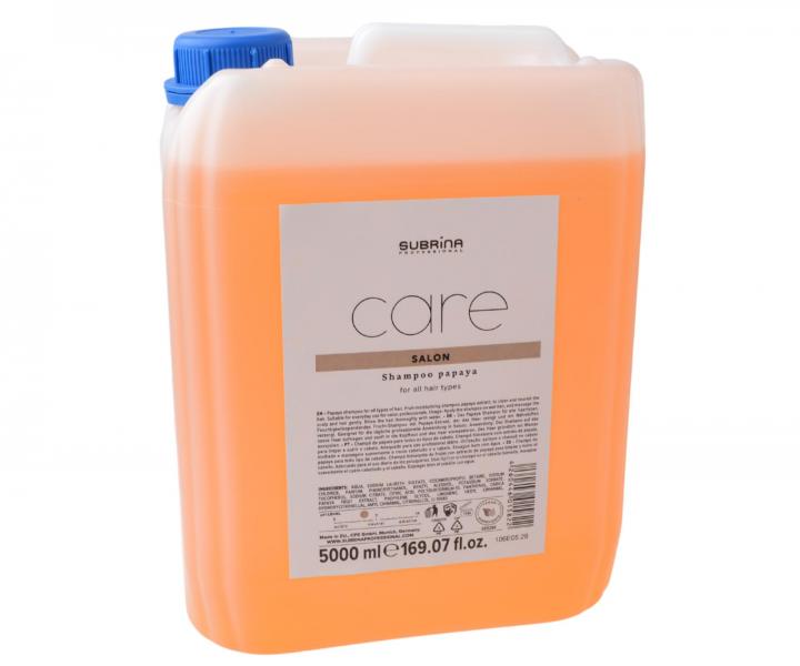 Hydratační šampon pro všechny typy vlasů Subrina Professional Care Shampoo Papaya - 5000 ml