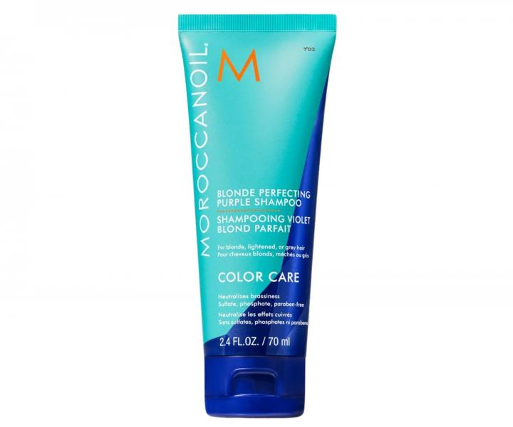 Neutralizační šampon pro blond vlasy Moroccanoil Blonde Perfecting Purple Shampoo - 70 ml