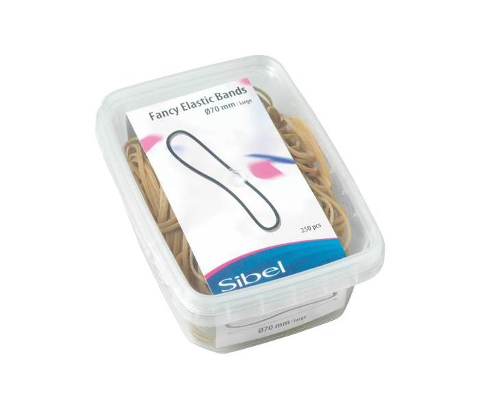 Gumičky do vlasů Sibel Fancy Elastic - 70 mm, 250 ks