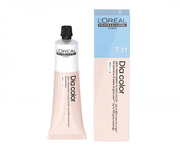 P�eliv na vlasy Lor�al Professionnel Dia color 60 ml - 7.11 blond hlubok� popelav�