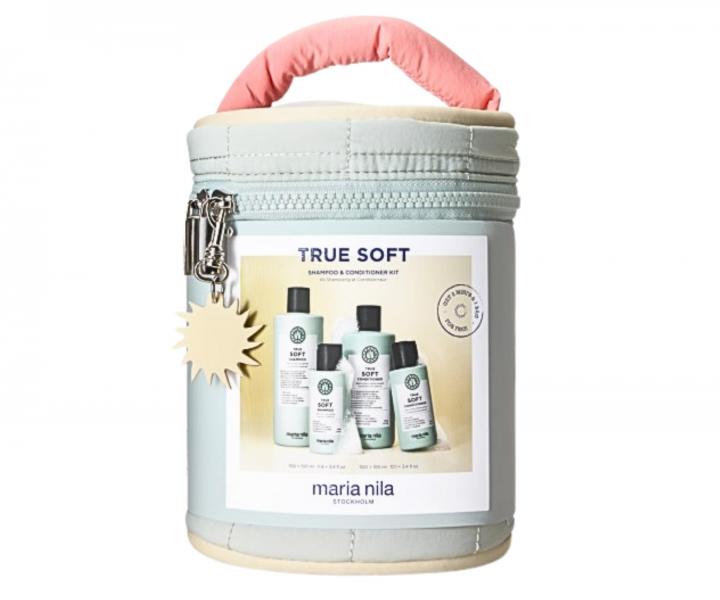 D�rkov� sada pro such� vlasy Maria Nila True Soft Beauty Bag + kosmetick� ta�ka zdarma