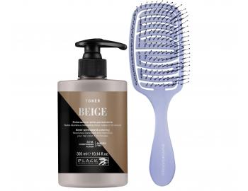 Ošetřující toner pro zvýraznění barvy Black Professional Toner Beige - béžový, 300 ml + kartáč zdarma