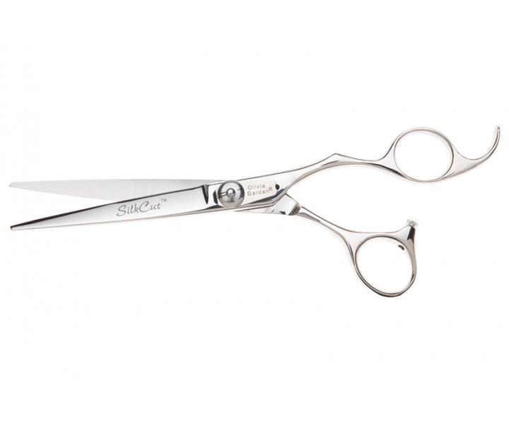 Kadeřnické nůžky Olivia Garden SilkCut® Shear 6,5" - stříbrné