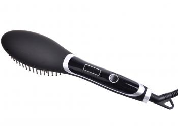 Nahřívací žehlící kartáč na vlasy Cera Ceramic Brush - černý