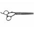 Kadeřnické nůžky pro leváky Olivia Garden SilkCut Pro Matt Black - efilační nůžky 6,35"