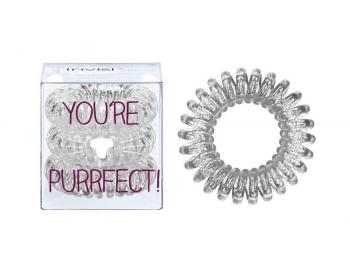 Gumička do vlasů Invisibobble You´re purrfect - průhledná s glitry