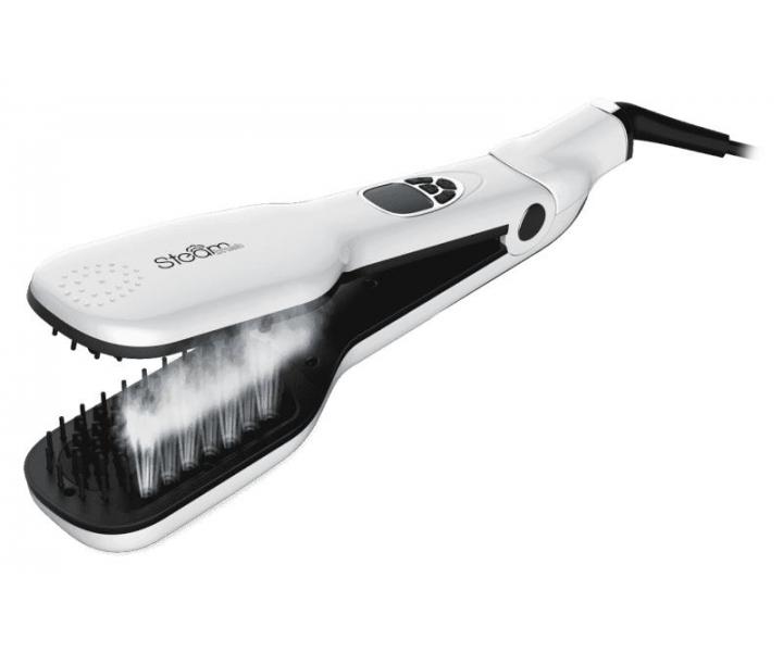 Profesionální žehlička / kartáč na vlasy s párou SteamBrush - bílá