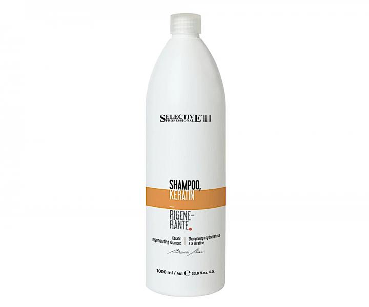 Regenerační keratinový šampon pro suché a poškozené vlasy Selective Professional Artistic Flair Shampoo Keratin - 1000 ml