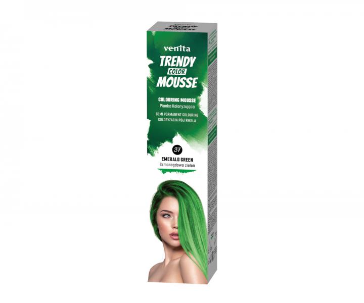 Barevn pnov tuidlo Venita Trendy Color Mousse Emerald Green - 75 ml, smaragdov zelen