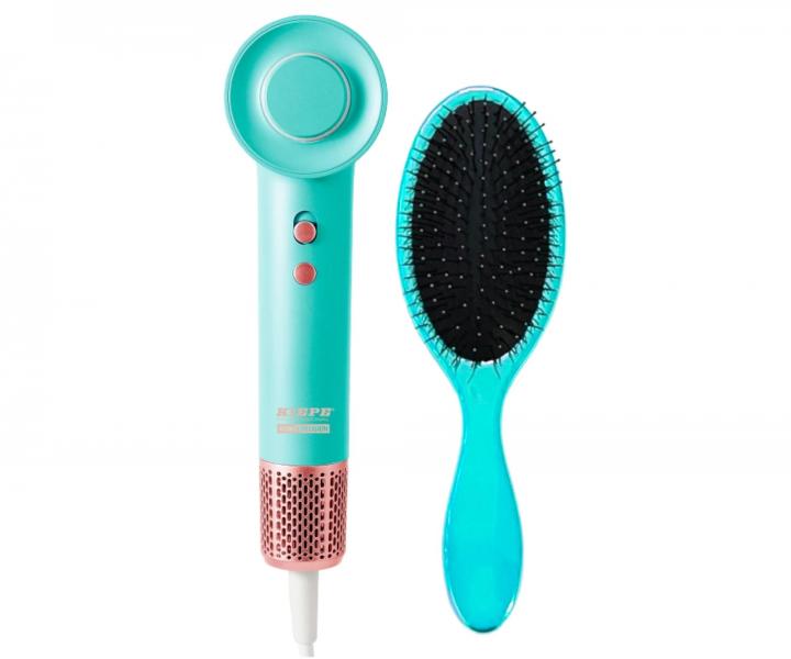 F�n na vlasy Kiepe Professional Home Precision BLDC Hair Dryer - 1100 W, tyrkysov� + kart�� Kiepe zdarma