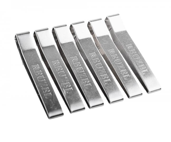 Barber spony na ltku pro zapnut pltnky Reuzel Super Barber Cape Cloth Clip - 6 ks, stbrn