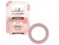 Tenk� spir�lov� gumi�ka do vlas� Invisibobble Slim Pink Monocle - r��ov�, 3 ks