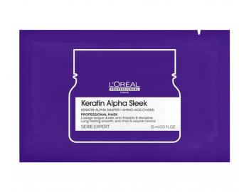 Maska pro uhlazen� krepat�ch vlas� Lor�al Professionnel Serie Expert Keratin Alpha Sleek - 15 ml (bonus)