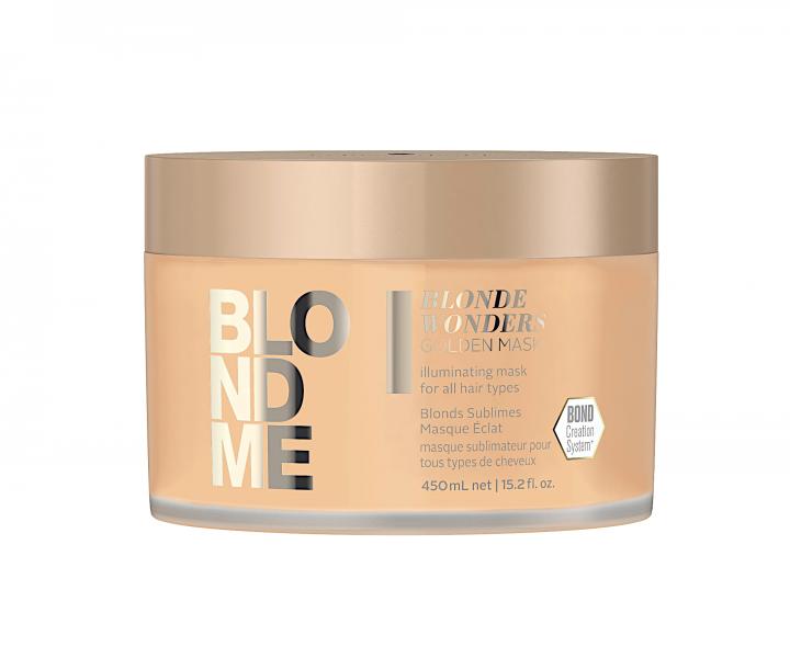 Zlatá maska pro luxusní lesk blond vlasů Schwarzkopf Professional BlondMe Blonde Wonders - 450 ml